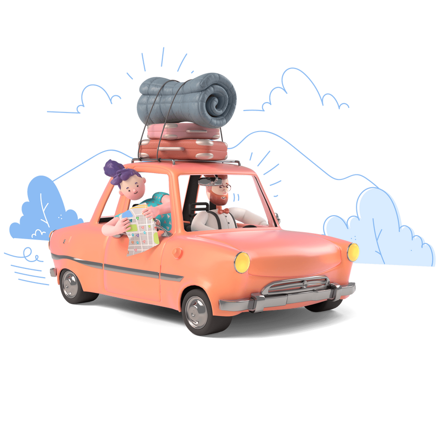 travel transportation car vehicle transport travelling map luggage